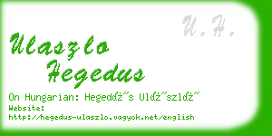 ulaszlo hegedus business card